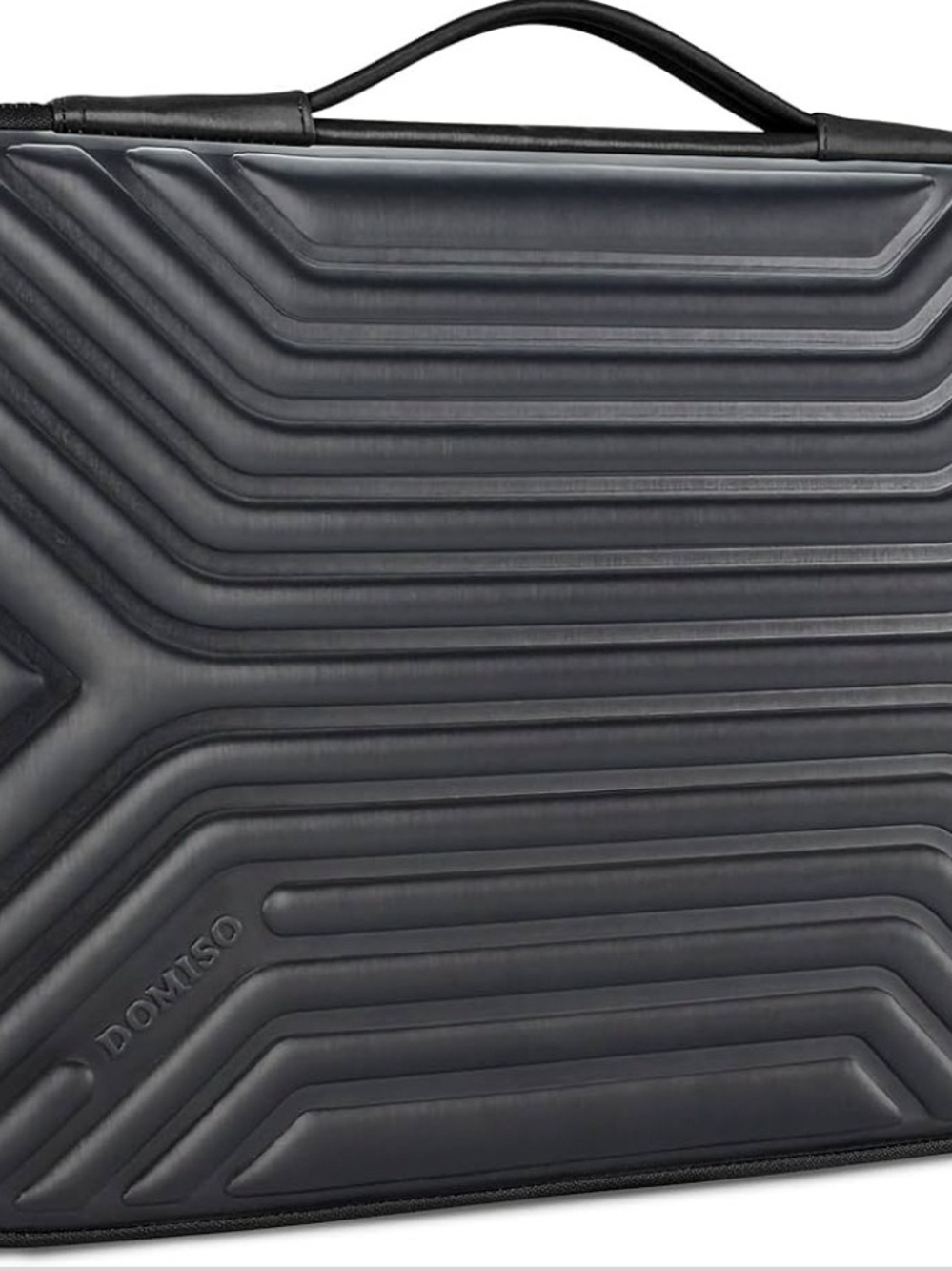 Domiso Textured Laptop Sleeve in Charcoal Gray